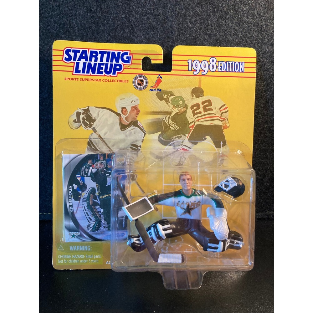 Kenner Starting Lineup 1998 NHL Dallas Stars Ed Belfour Goalie Action Figure New